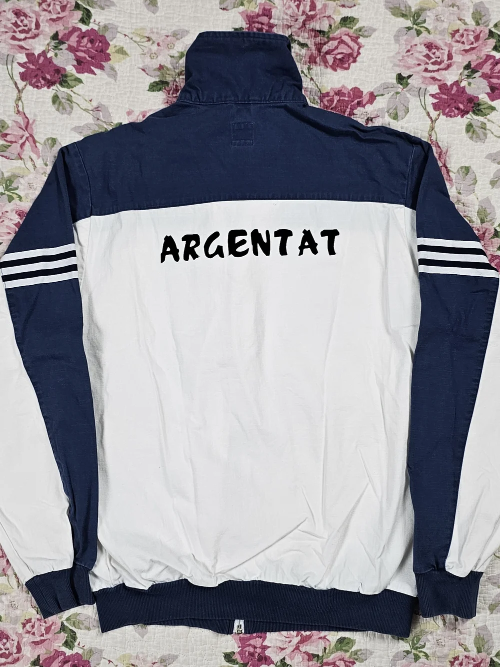 Adidas SAMPLE Full Zip Jacket White/Blue Colorblock Argentat